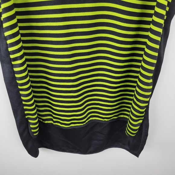 MICHAEL KORS Green and Black Stripe Blouse - Picture 4 of 7